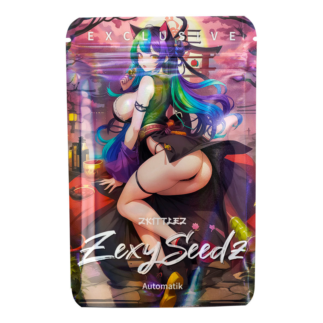 Zexy Seedz Zkittlez Automatik – Samenverpackung mit Anime-Motiv