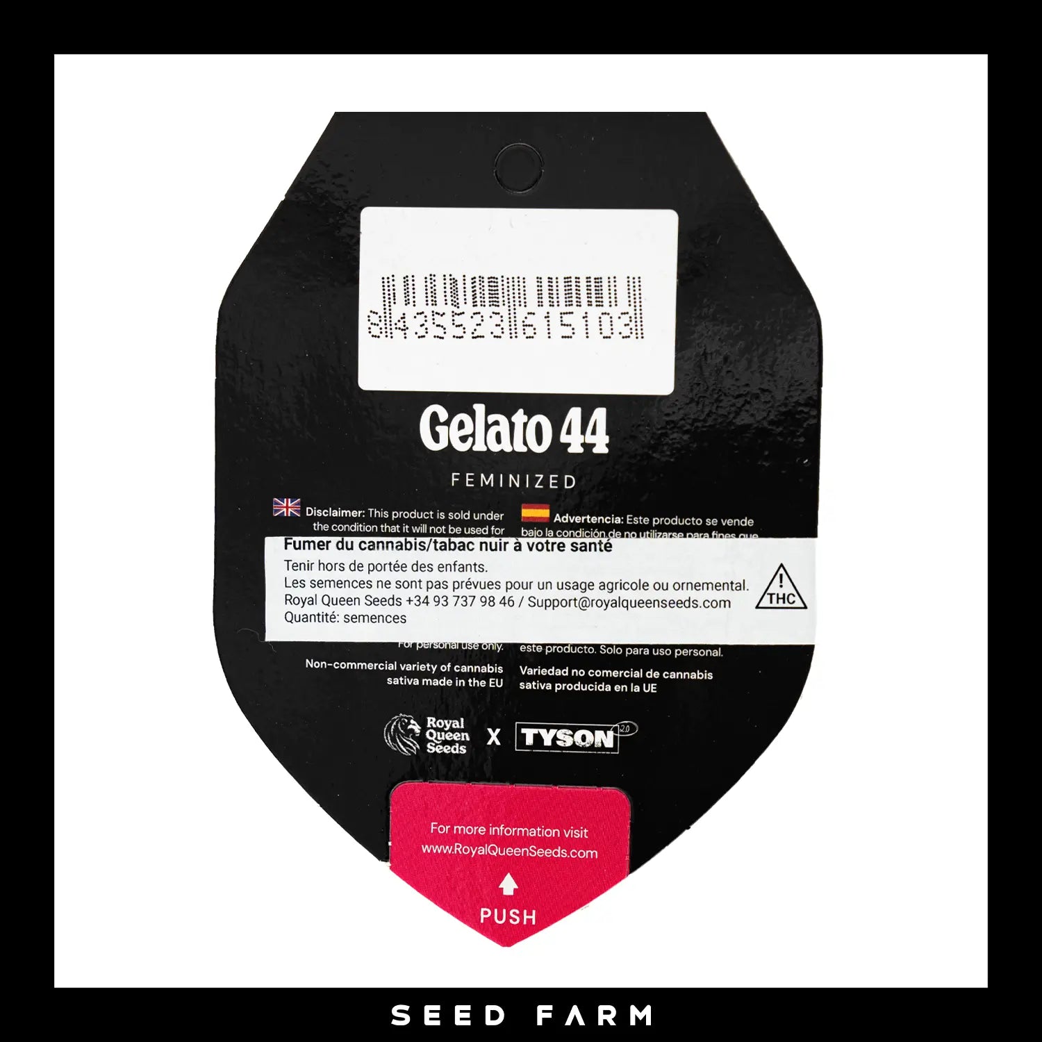 Royal Queen Seeds x Tyson 2.0 - GELATO 44 - Feminsiert