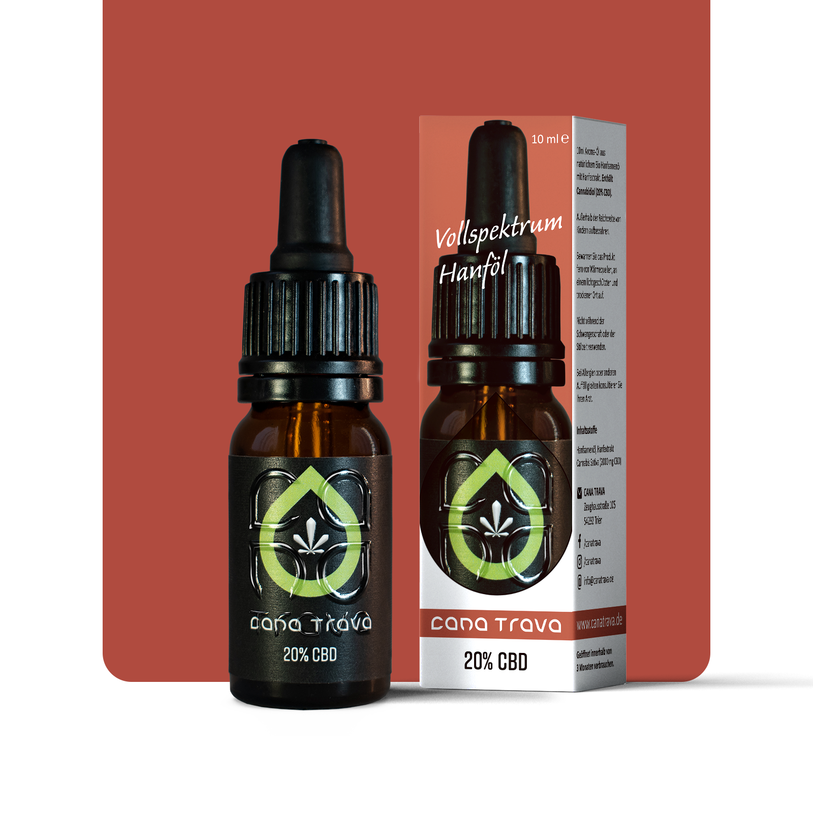 CBD Öl 20 % (2000 mg) Premium Vollspektrum | Laborgeprüft | THC < 0,2 %