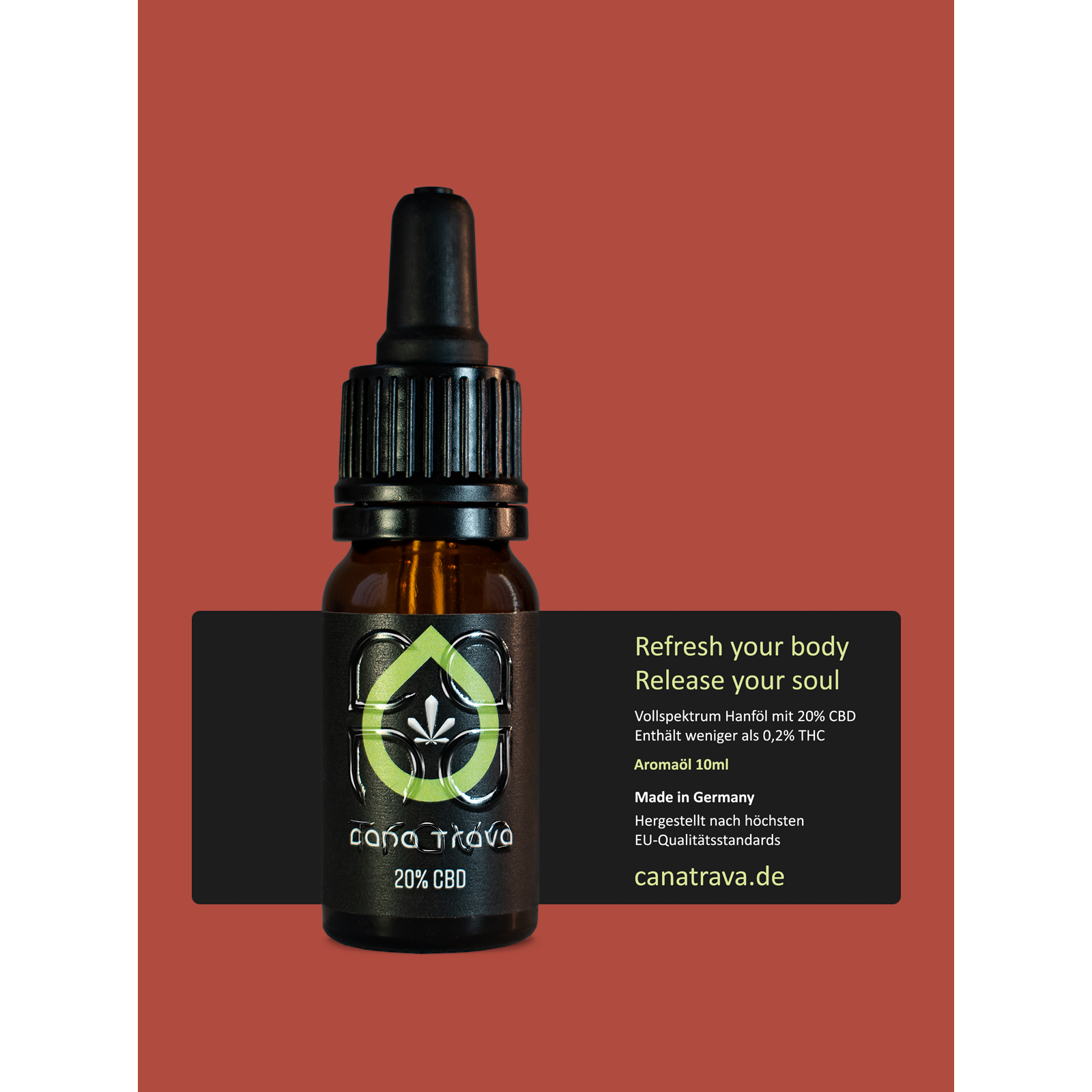 CBD Öl 20 % (2000 mg) Premium Vollspektrum | Laborgeprüft | THC < 0,2 %