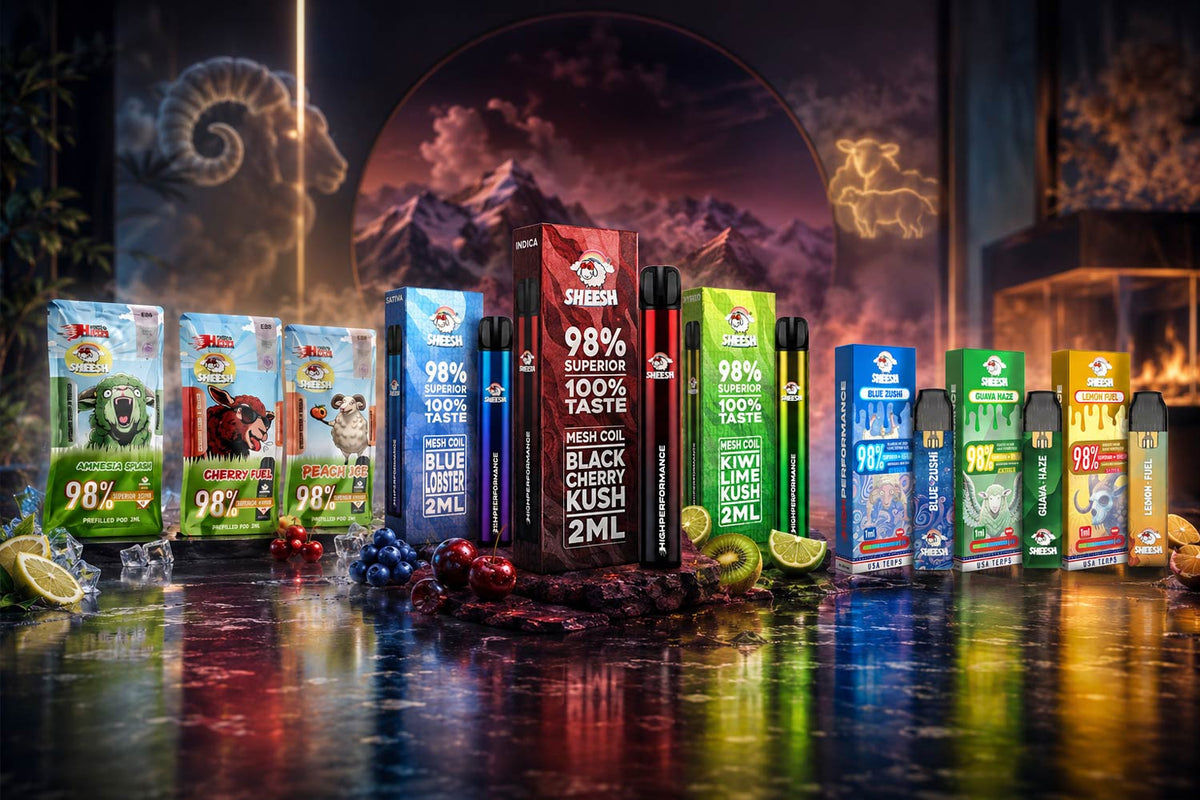 SHEESH Vapes und Prefilled Pods aus mehreren Produktlinien