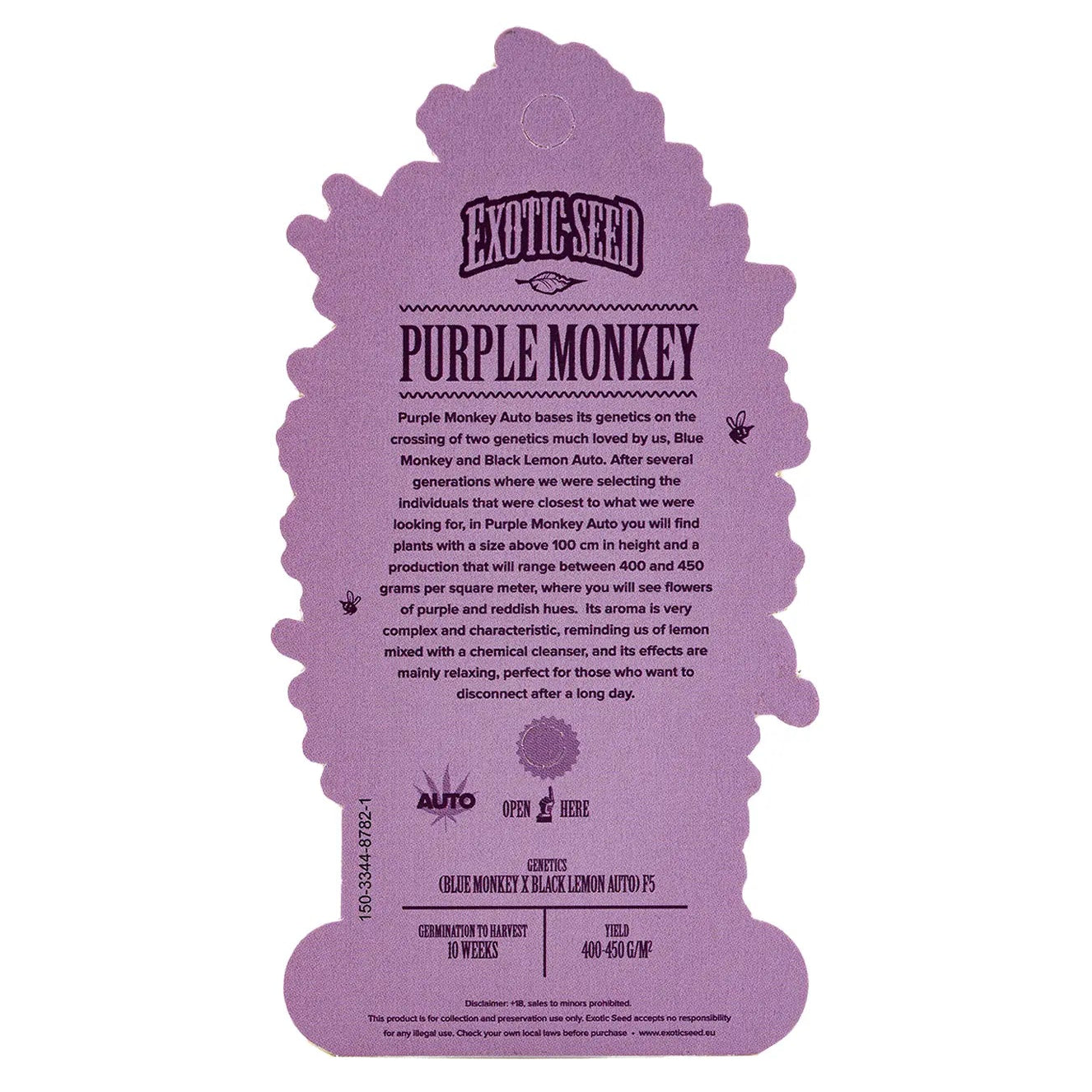 PURPLE MONKEY - Autoflower Cannabis-Samen - EXS